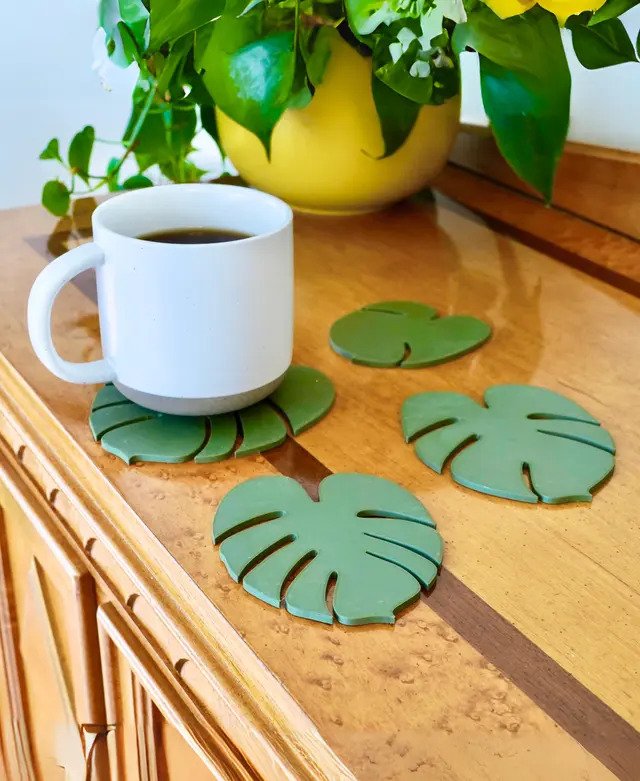 Monstera Coaster Set